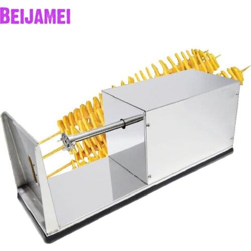 Beijamei Electric Twisted Potato Cutter Stainless Steel Potato Slicer Home Commercial French Fry Cutter Cutting Machine