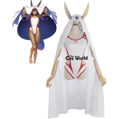 FGO Fate Grand Order Caster Nitocris Bathing Suit Swimsuit Swimwear Halloween Cloaks Capes Outfit Anime Cosplay Costumes