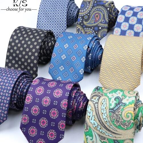 Fashion Classic Mens Tie Printing Design Cool Neckties 7cm Business Wedding Party Wear Soft Polyester Tie Gift for Men