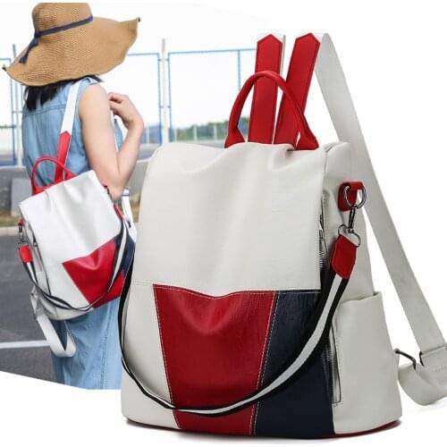 2021 New High Quality Leather Backpack Women Anti-theft Travel Backpack Large Capacity School Bags for Teenage Girls Mochila
