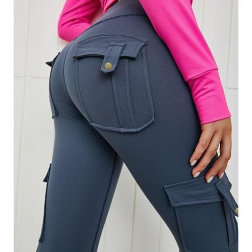 High Waist Yoga Leggings Pockets Workout Gym Legging Scrunch Butt Yoga Pants Women Sport Fitness Leggings Flex Booty Sweatpants