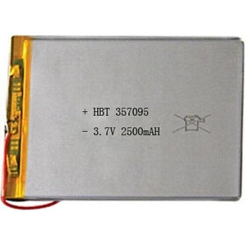 2500mAh 3.7V polymer lithium ion 357095 Battery Replacement Tablet Battery for tablet pc 7 inch MP4 MP3