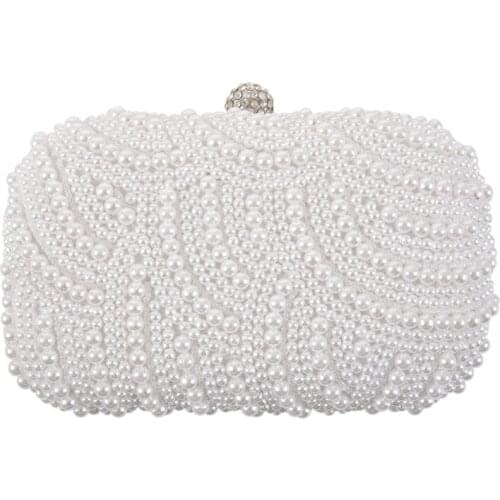 FGGS-Fashion Clutch Bag Beaded Party Bridal Handbag Wedding Evening Purse