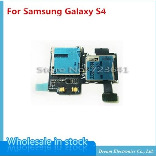 MXHOBIC 5pcs/lot For Samsung Galaxy S4 i9500 i9505 Micro SD SIM Card Tray Slot Holder Reader Flex Cables