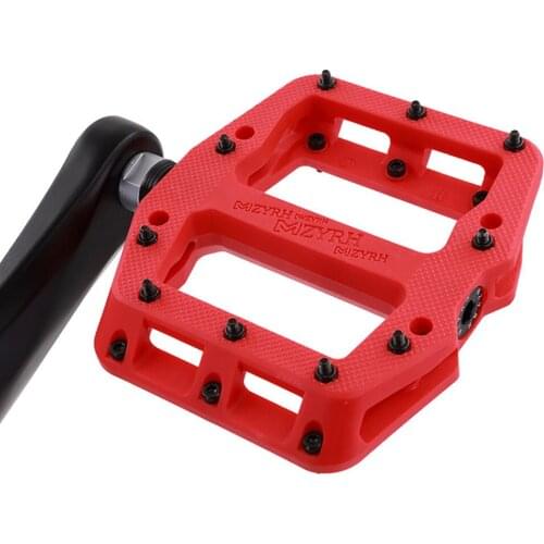 Mzyrh Ultralight Seal Bearings Bicycle Pedal Three-Bearing Large Tread Nylon Pedal Bicycle Parts Accessories
