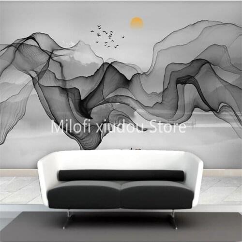 Custom D mural wallpaper abstract lines artistic conception living room bedroom background wall decoration painting wallpaper