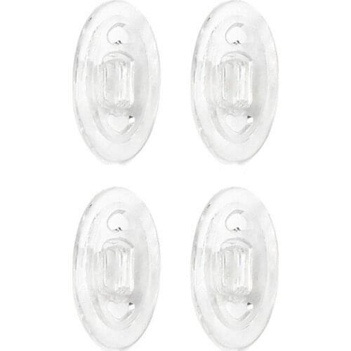 SmartVLT 2 Pairs Crystal Clear Rubber Nose Pads Replacement for Oakely Plaintiff Squared Sunglasses