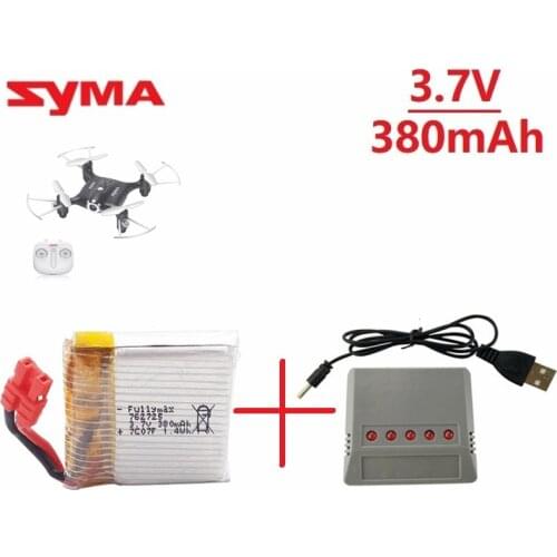 Upgrade battery for Syma X21 / X21w / X26 drone battery spare parts 902830 3.7V 380mAh with charger RC quadcopter accessories
