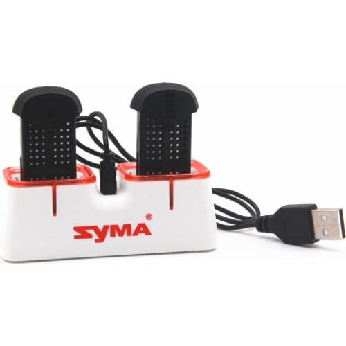 For Syma X22 / X22w drone original battery RC Quadcopter Spare Parts Accessories 3.7V 400mAh Battery and Charger 5-1 Cable