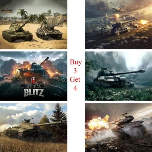 World of Tanks Posters Game Wall Stickers White Coated Paper Prints High Definition Livingroom Bedroom Bar Home Art Brand