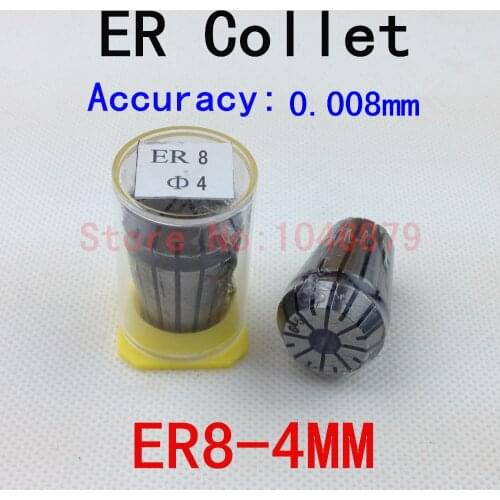 Precision 0.008mm, CNC collet, collet clamping tool holder, collet flexible, high precision collet, ER8-4MM