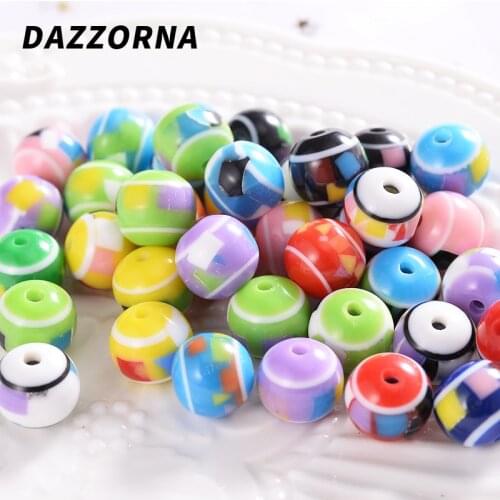 Mixed Color Resin Beads Color Round Spacer Beads loose Beads for Jewelry Handmade Jewelry Diy Bracelet Necklace Accessories