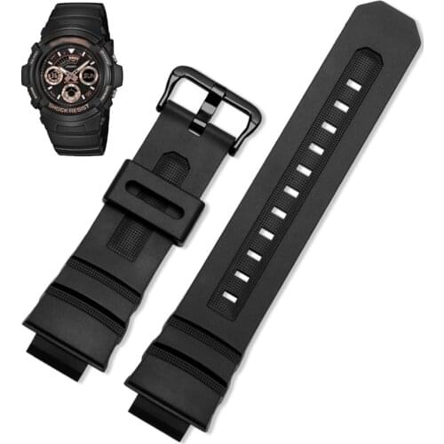 High Grade Rubber Watch Band Wrist Strap for Casio G-Shock AW-591 590/5230/282B AWG-M100/101 G-7700/7710 Replacement Bracelet