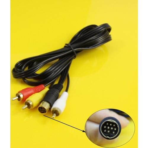 JCD Special Offer New Hot Sale Durable 1.8M 6ft Audio Video AV Cable For Sega For Saturn A/V RCA Connection Cord