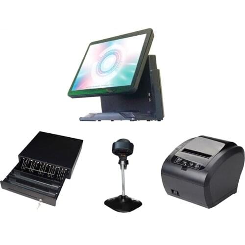 Point of Sales POS ALL IN ONE for retailers POS system with cash drawer black POS machine