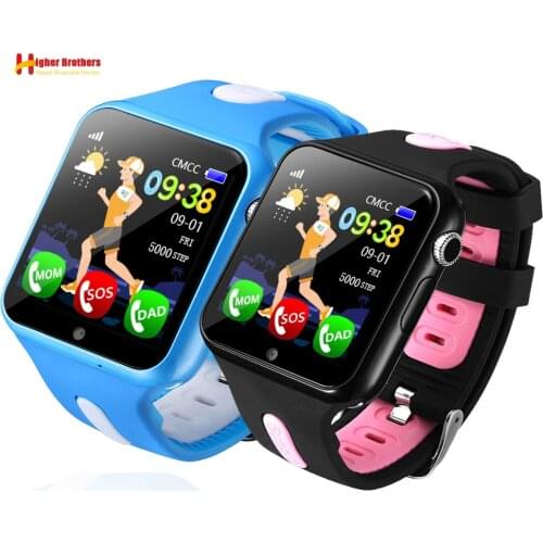 Smart Kid Child Student Smartwatch GPS Location Tracker Remote Camera Monitor with SIM TF Bluetooth Music Device Phone Watch