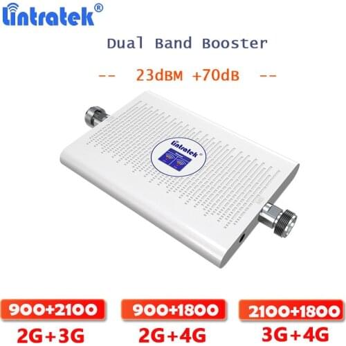 Lintratek 2G 3G / 2G 4G / 3G 4G Signal booster GSM WCDMA DCS 1800 dual band signal amplifier cellular communication amplifier