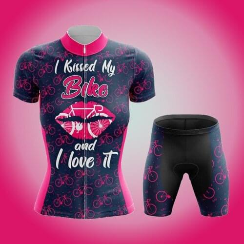Summer 2021 Pro Team Cycling Sports Set Clothing For Women Bicycle High Waist Shorts Wear Cyclist Jersey Suit Fietskleding Dames