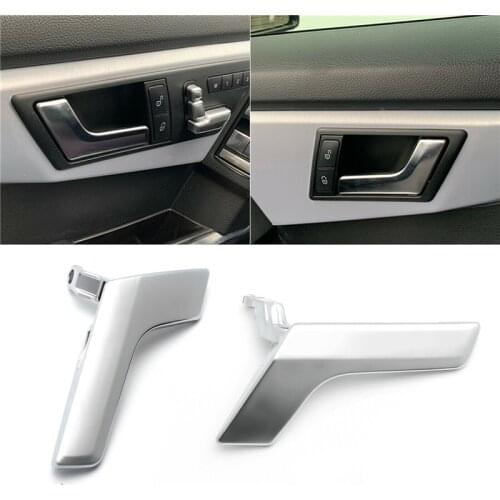 1Set Matte Silver Interior Accessories Left+Right Door Handles Scratch Resistant For Benz C-CLASS Sedan Wagon W204 X204 08-14