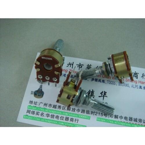 1pcs/lot Taiwan-produced dual-balanced potentiometer MN250K [with mid-point] back to the middle of 25 MM flower handle