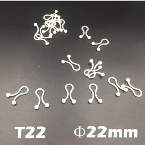 100pcs/Lot T22 22mm Dia Ball U Type White Nylon Plastic Round Circle Cable Clip Lock Network Wire Reusable Twist Tie