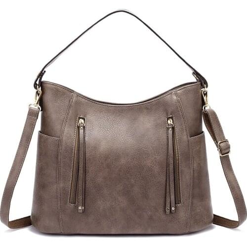 2020 new style PU leather retro handbag hot sale style handbag zipper tassel lady shoulder bag diagonal bag lady mother bag