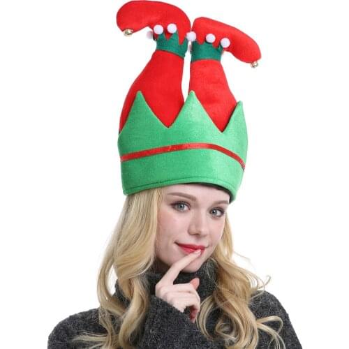 2021 Christmas Hat Plush Elf Santa Hat Ornament Decoration Christmas cap Turkey hats New Year Xmas Party Props Decoration