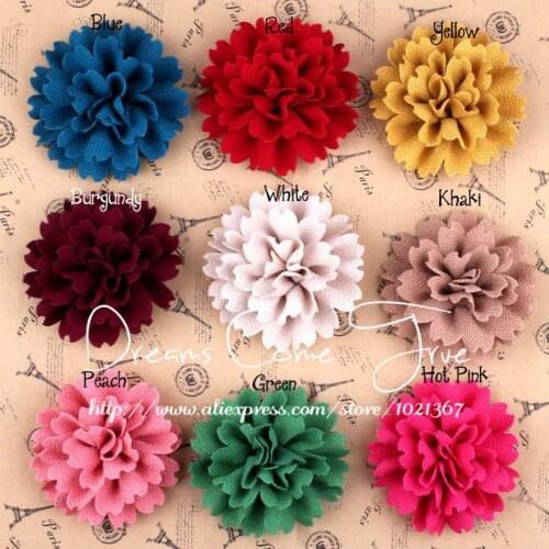 50pcs/lot 9CM 9Colors Fashion Newborn Lovely Vintage Winter Chic Soft DIY Fabric Flower Accessories For Christmas Day Decoration