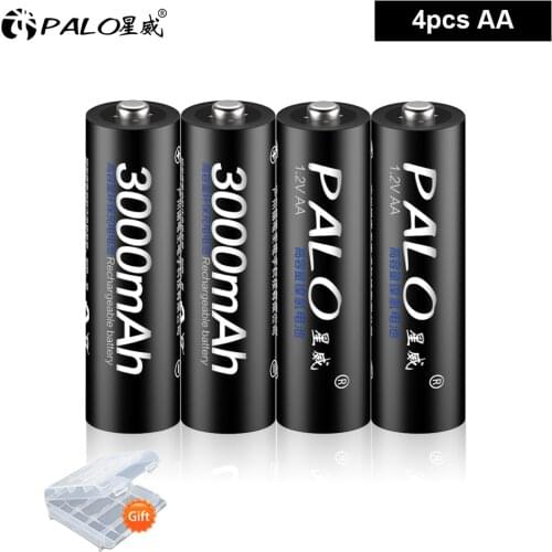 AA Rechargeable battery aa 1.2v nimh Batteries Rechargeable Battery 2A batteria for Led flashlight battery Wholesale