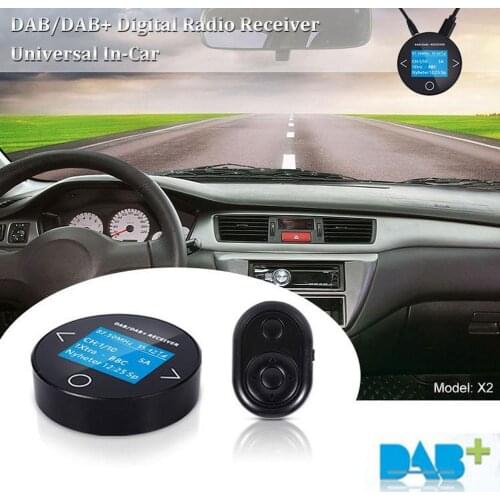 Car DAB/DAB+ Radio Adapter Portable DAB Digital Radio FM Transmitter Music Receiver with Aux Out