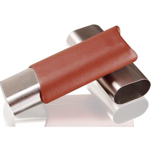 Genuine Leather Mini Humidor Stainless Steel Tube Cigar Case Cedar Wood Inner Cigar Box Travel Gadgets For Smoking Accessories