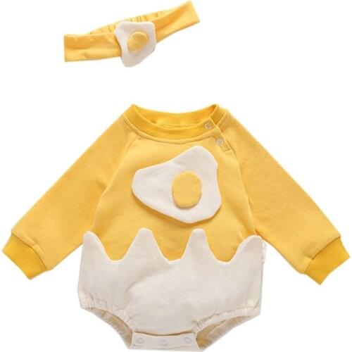 Baby Spring Autumn Clothes Cotton Cute Bodysuit+Headband 2Pcs Infant Toddler Clothing Birthday Party Girl Boy Costume Outfits