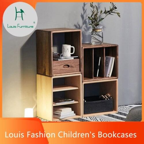 Louis Fashion Childrens Bookcases combination lattice floor float window shelf lattice bedside cabinet storage childrens