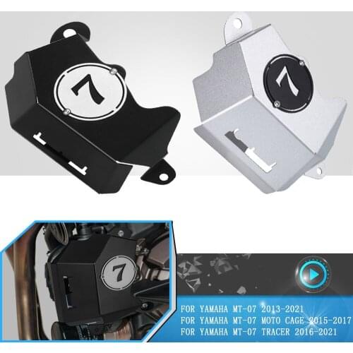 For YAMAHA Tracer7 TRACER 700 FZ-07 MT-07 XSR700 2015-2021 Motorcycle Billet Coolant Reservoir Cover Fluid Tank Guard Protective