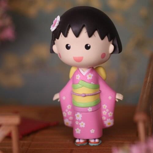 Exquisite Genuine Cherry Maruko Kimono 2 Series Blind Box Animal Car Driver Car Decoration Model Tide Play Gift Desk Decoration