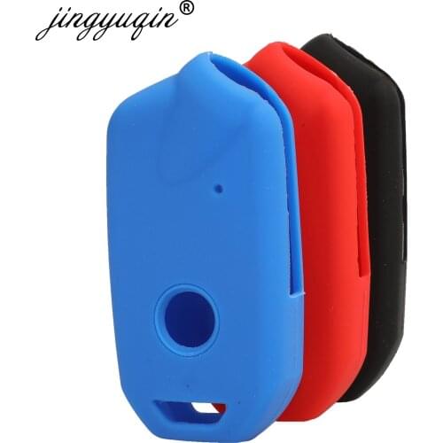 Jingyuqin 30pcs/lot Silicone Remote Key Case For Kia Stinger K900 Keyless Fob Shell Cover Skin Holder Protector