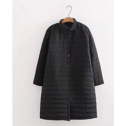 OLGITUM 2019 womens winter spring light weight cotton Jacket coat plus long plus fat plus size CC567
