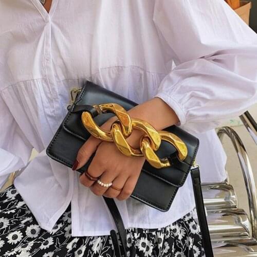 2021 Fashion Exquisite Shopping Bag Retro Casual Women Totes Shoulder Bags Female pu Leather Solid Color Chain Handbag for Women