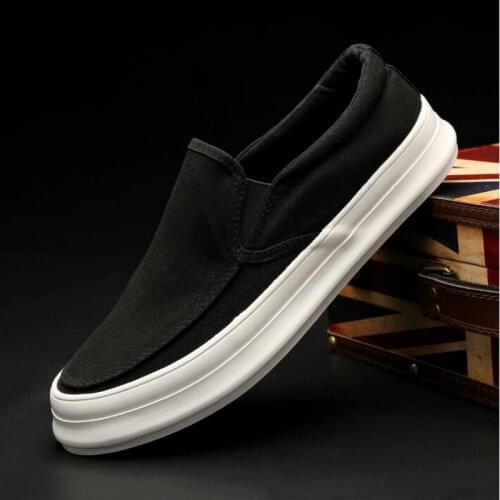 Mens flat loafers Driving Lazy slip on Canvas shoes canvas men breathable casual driving shoes A21-100