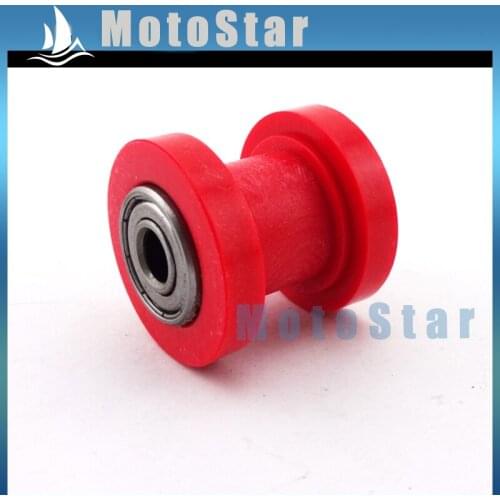 8mm Red Chain Roller Pulley Tensioner For 50-250cc Chinese Pit Dirt Motor Bike Motorcycle