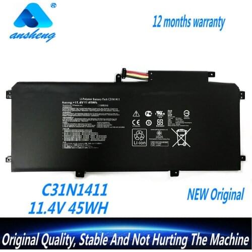 Genuine C31N1411 Laptop Battery For Asus Zenbook U305 U305F U305FA U305CA UX305 UX305CA UX305F UX305FA 11.4V 45Wh 3830mAh