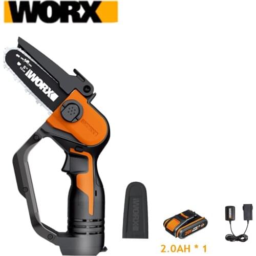WORX WG324E Mini Chainsaw, Wood Cutting Electric Saw,Cordless Chain Saw,with 2.0ah Battery and Charger ,battery Powered Tools
