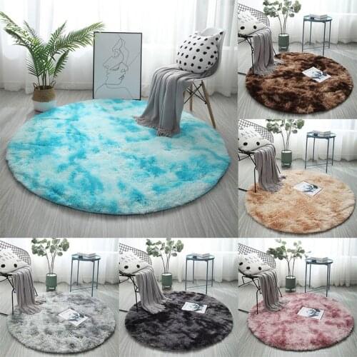 Plush Carpet Fluffy Circular Carpet Living Room With Thick Carpet Childrens Room Plush Carpet Mat Bedroom Decoration