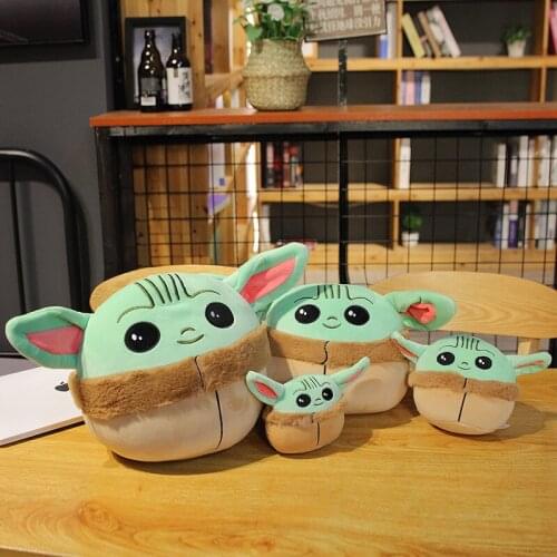 Disney 10 / 13cm baby Yoda plush toy cartoon star wars Mandalorian pillow stuffed doll Girl Gift Kawai Plush Doll childrens toy