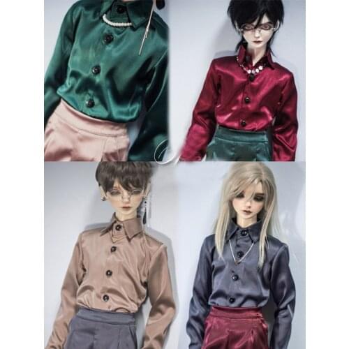 BJD Prince Shirt Outfits Top Clothing Silk-like For 1/4 1/3 SD17 70cm 17" 24" Tall MSD SD DK DZ AOD DD Doll HEDUOEP