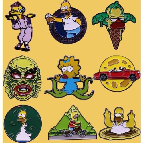 SP090 Cartoon Anime Hard Funny Enamel Pins Brooch Women Men Lapel Pin Backpack Bags Badges Jewelry Gifts 1 pcs