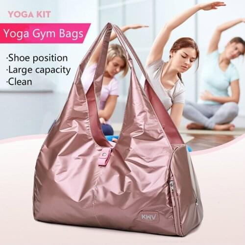 Yoga Mat Bag Pearlescent Fitness Gym Bags Sac De Sport For Women Men Glitter sack Training Gym Mummy Sports Tas Silver Sporttas