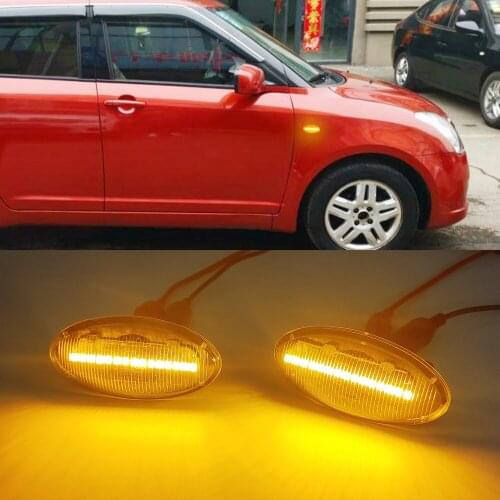 For Suzuki Grand Vitara Vtarai Jimny Swift SX4 S-Cross APV Arena XL7 Alto Fiat Sedici LED Dynamic Turn Signal Side Marker Light