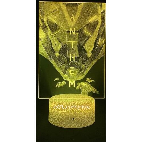 3D LED Nightlight Picture Lamp with Sensor War Theme Game Anthem Bluetooth Speaker Bedside Atmosphere Light DecorBirthday Gift