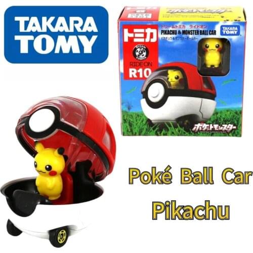 Takara Tomy Pokemon Genuine New Kawaii Alloy Car Toy Anime Pikachu Action Figure Accessories Children Toys Gift